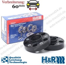 HR TRAK+ Spurverbreiterung schwarz DRA 60mm/Achse für BMW X5 E53, Bj. 2000-2006