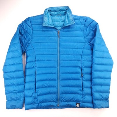 REI Co-Op 650 Down Puffer Jacket Full Zip Windproof Canyon Blue Men's Medium