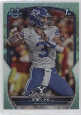 2022 Bowman U Chrome Aqua Refractor 68/299 Jaren Hall #85 c5b