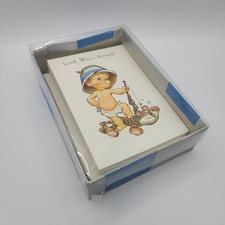 Vintage Ambassador Cards Baby Announcement Card Set of 7 Safari Baby Boy Boxed