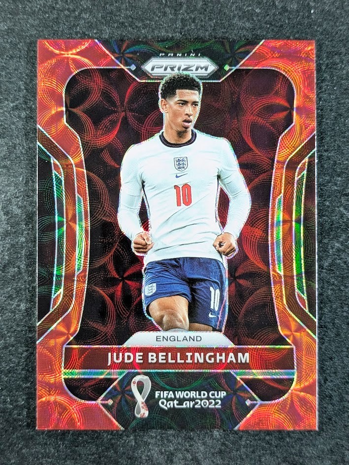 2022 Panini Prizm World Cup Qatar JUDE BELLINGHAM Choice Red Prizm SP #90