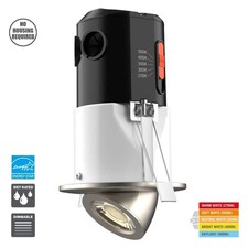 Commercial Electric 3" Premium LED Gimbal Recessed Downlight Kit Brushed Nickel