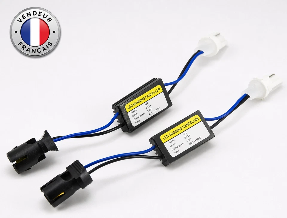 Ampoules T10 W5W LED Canbus Decodeur resistance Warning Canceller sans erreur - Photo 1/1