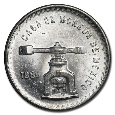 1980年☆メキシコ 銀貨 onza plata 1オンス А 1980年メキシコ 銀貨