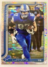 2025 Topps Chrome Football Sam Laporta Pulsar Refractor #100 Detroit Lions