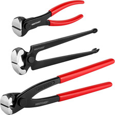 3PCS Nail Puller Set, 9 Inch End Cutting Nippers, 7 Inch End Cutting Pliers, 8 I