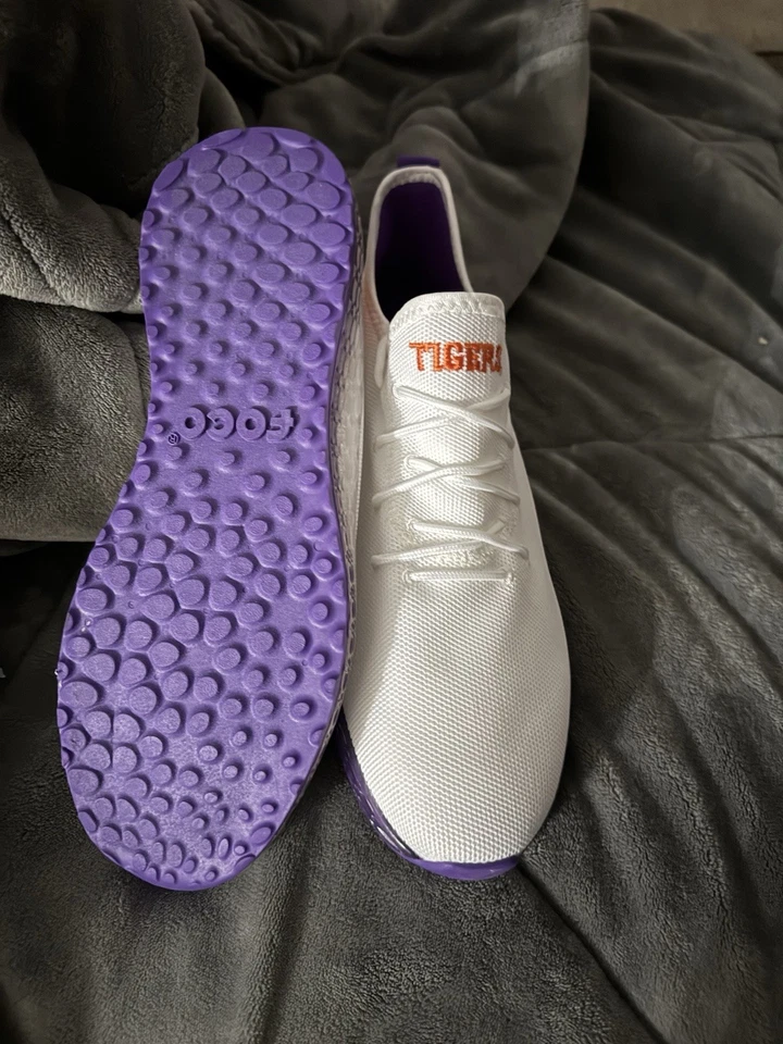 ZAPATO PARA CORRER FOCO CLEMSON TIGERS NCAA BLANCO CON LOGO DEL EQUIPO PARA HOMBRE 11 NUEVO EN CAJA Foto 4 de 4