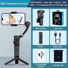 M02 New 3-Axis Handheld Gimbal Stabilizer for Smartphone with Wireless Remote fo