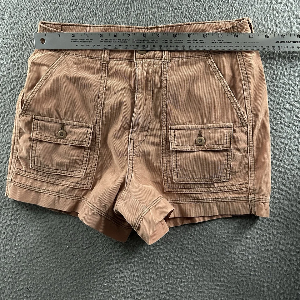 Shorts feminino American Eagle rosa tamanho 6 cintura mais alta anos 90 namorado 100% algodão - Imagem 4 de 4