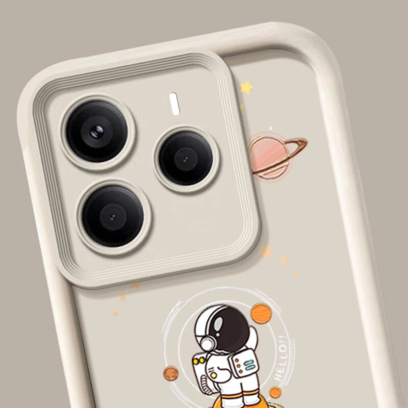 Cute For Xiaomi Redmi Note 14 13 12 11 Pro 14T 13T Soft Astronauts Case Cover - Image 3 of 4