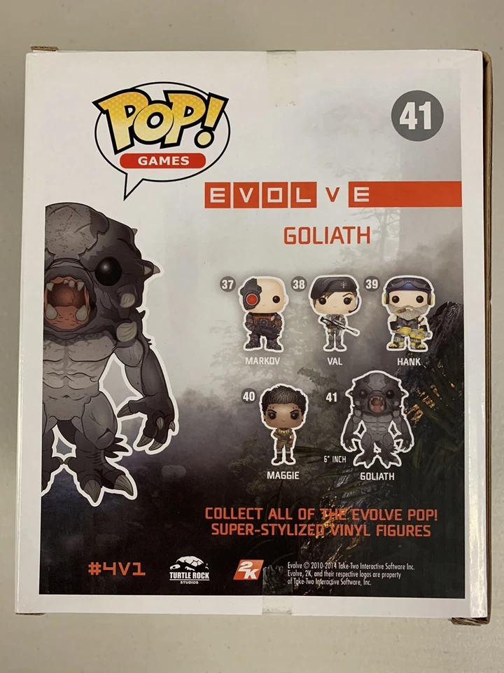 Goliath (Glow) 41 ~ Evolve ~ Vinilo Funko Pop ~ 6” pulgadas ~ Brilla en la oscuridad ~ GITD” Foto 3 de 4
