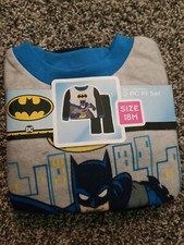 Batman 2 Piece Boy's Flannel PJ Set Size 18M- New 