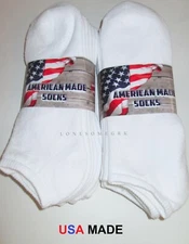 6 Pairs Mens Sport Series White Low Cut / No Show Cotton Socks  Fits 8-12 Shoe