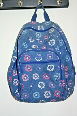 Vera Bradley Campus Backpack in Ellie Flowers w wear 16 display picture 2