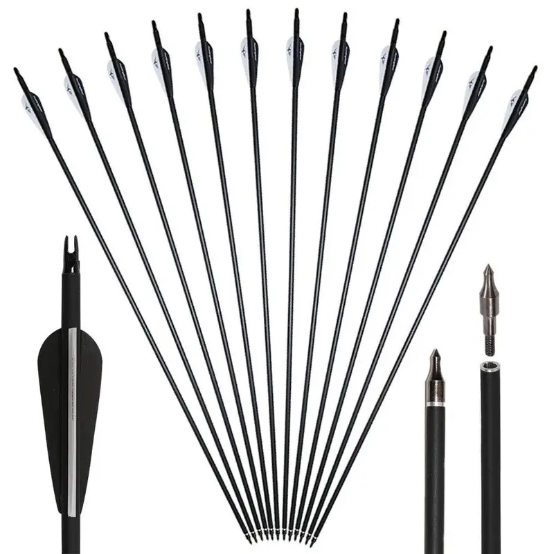 57 in Archery Recurve Bow Set 30lb/40lb Right Left Hand w/ 12X ...