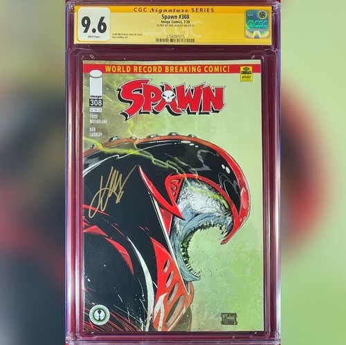 SPAWN #308 CGC 9.6 SS SIGNED BY KEN LASHLEY