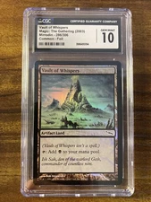 MTG✨VAULT OF WHISPERS FOIL✨Mirrodin CGC 10 GEM MINT Banned ARTIFACT Land LOW POP