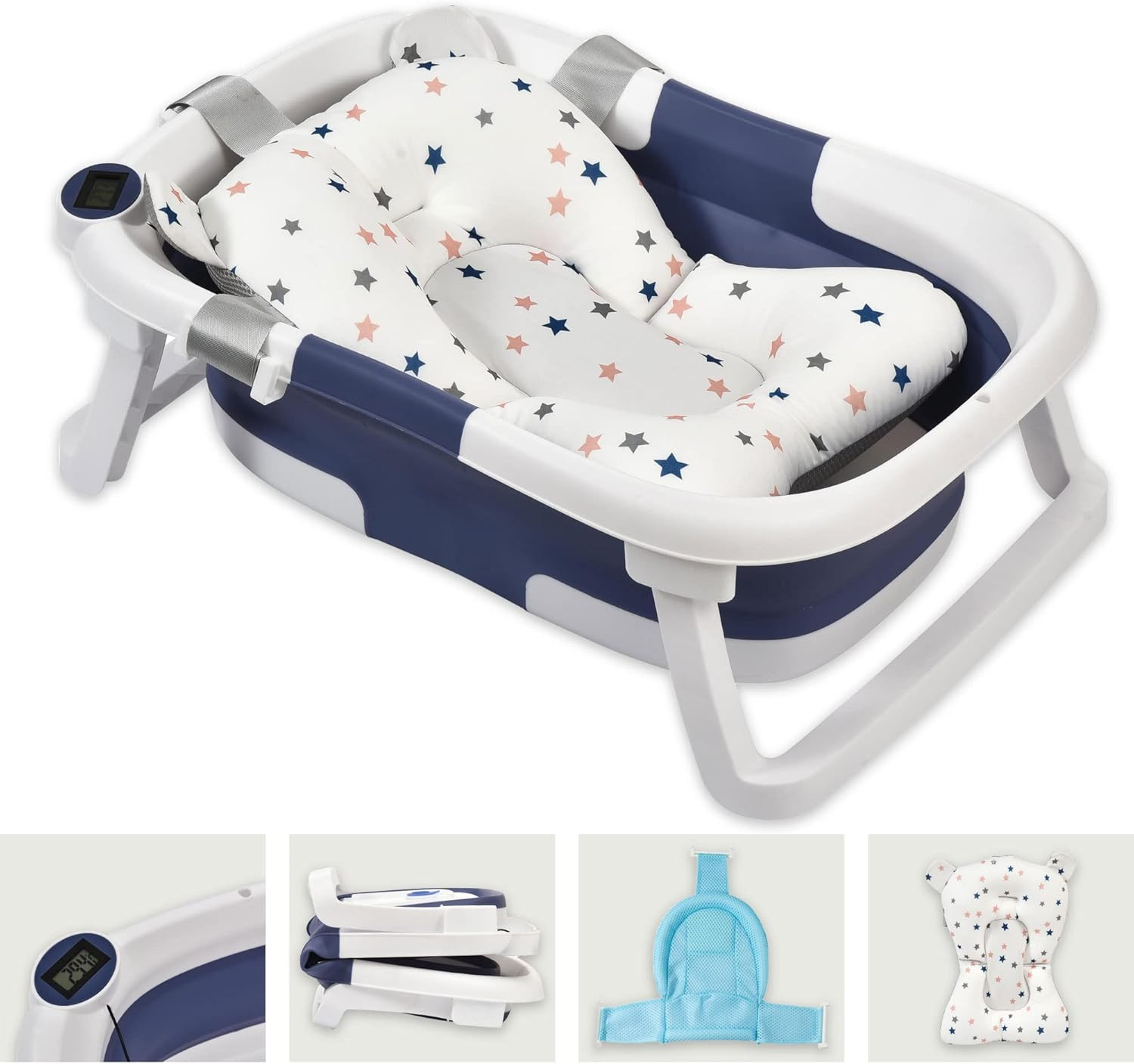 Baignoire pliable pour bébé haut de gamme PUPA avec capteur digital