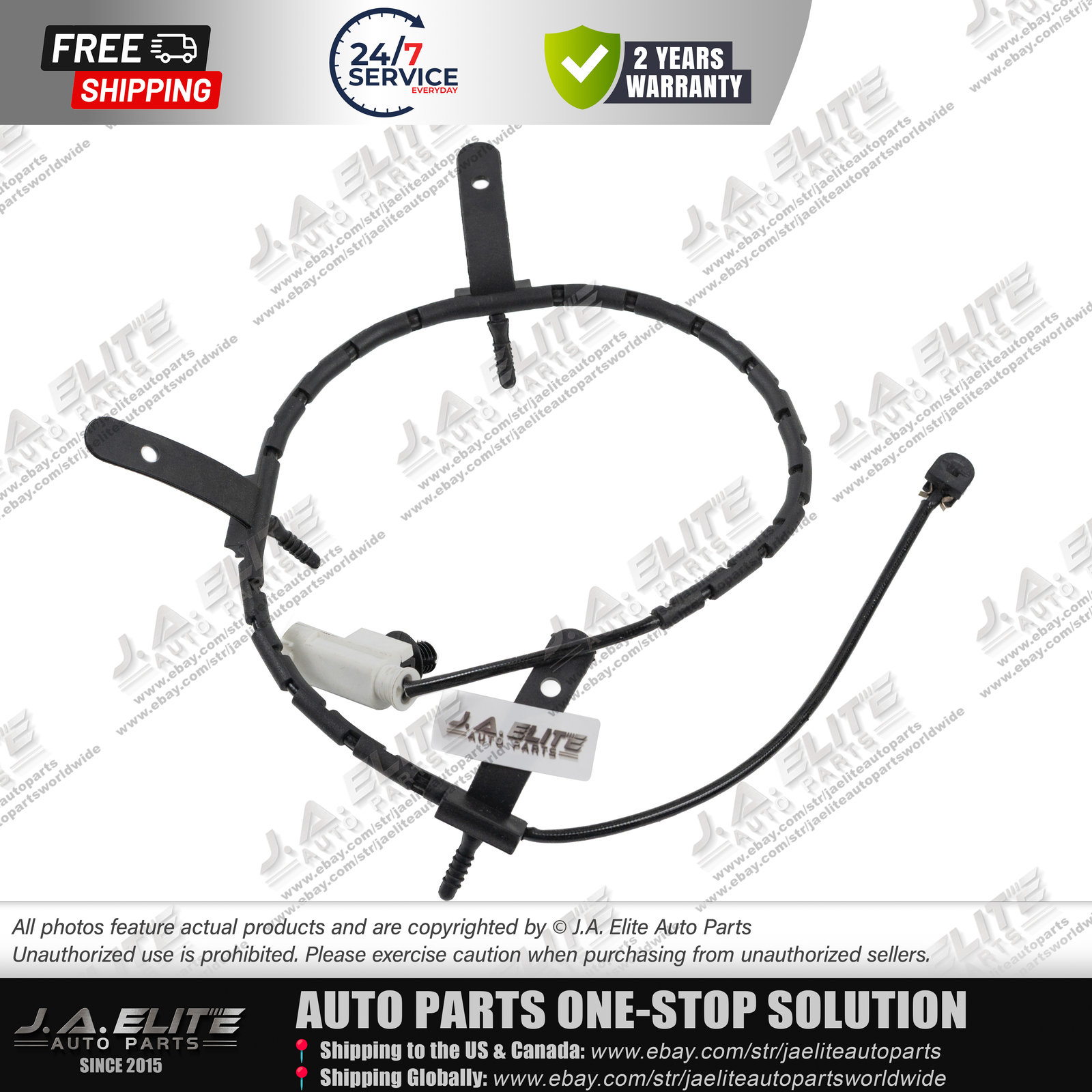 2pcs Rear Brake Pad Wear Sensor fit Aston Martin DB9, OEM:4G43-2D009-AB