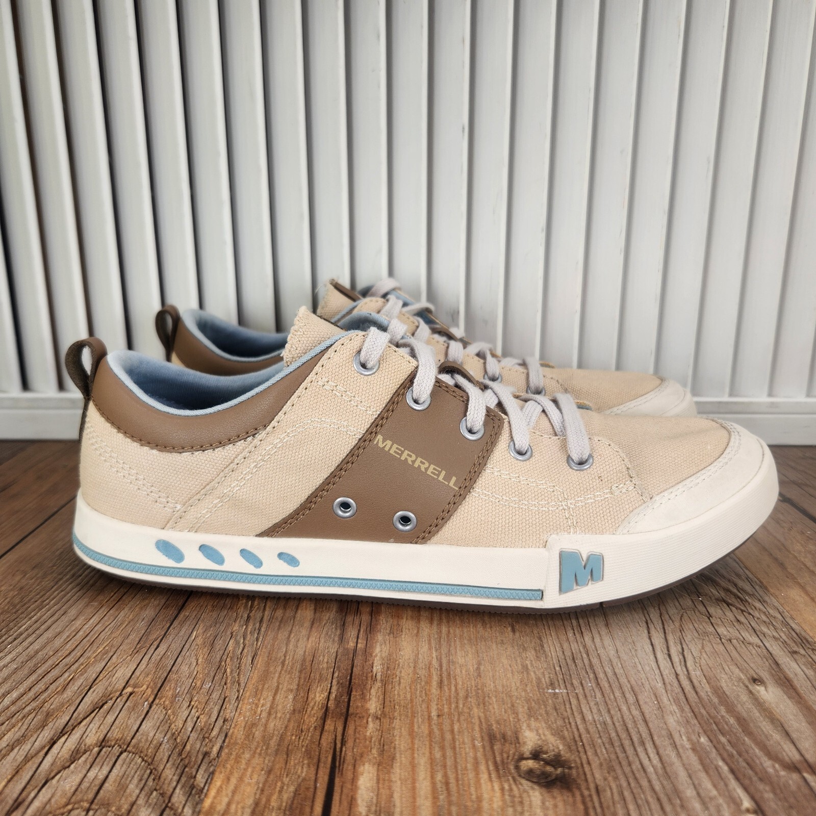 Scarpe sneakers casual Merrell Starfish donna taglia 9 pelle marrone tela J55484