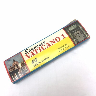 Vintage Souvenir Vaticano Vatican Italy 60 Color Kodak Slides with