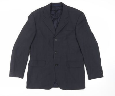 Burton Herren Sakko Anzugjacke Blau Polyester Größe 38 Regular