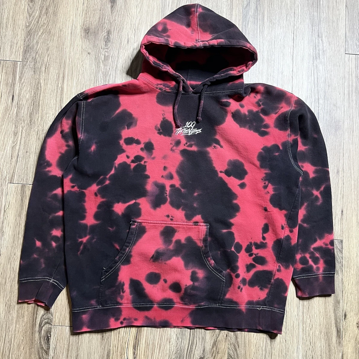 100 thieves tie dye hoodie hot sale