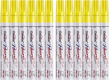 Lesun Yellow Paint Pens, 12 Pack Waterproof Oil-Based Paint Pen Set, Quick Dry 