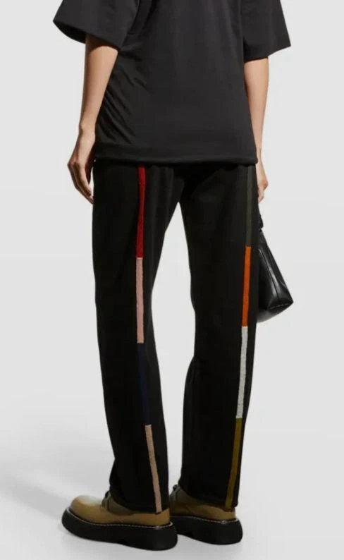 280 Still Here Women s Black Rainbow Striped Straight Leg Jeans Pants Size 23