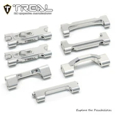 Losi MINI LMT Treal Machined Aluminum 7pc Chassis Brace Set - Silver