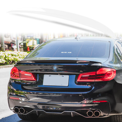 Painted Rear Trunk ABS Spoiler For BMW 5-Series G30 P Style Alpine White 300