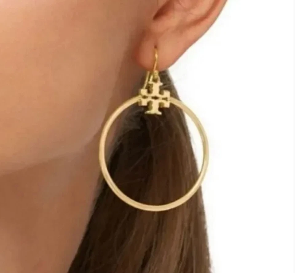 Tory, Gold Tone Stacked Hoop Earrings - Image 2 of 4