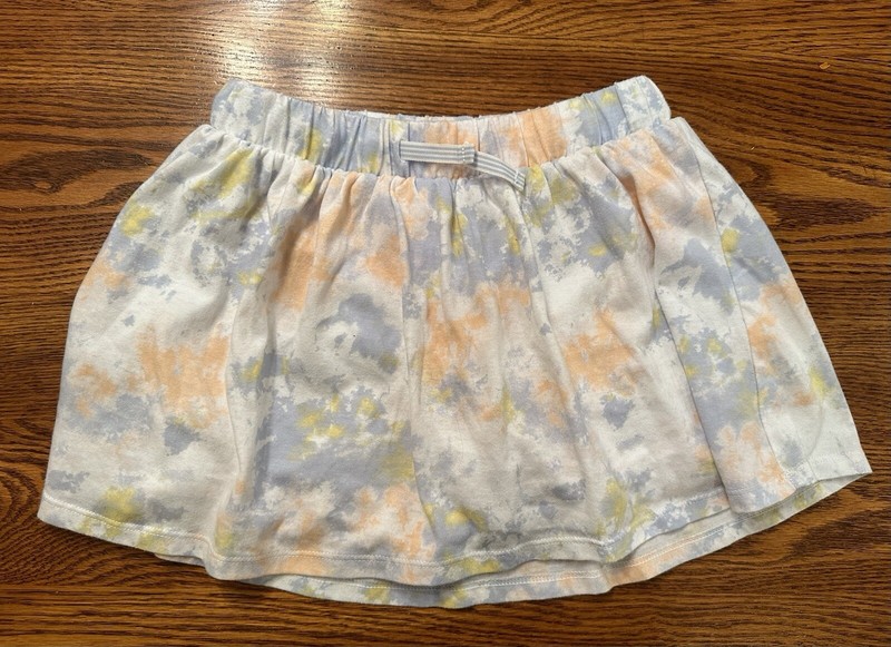 Cat And Jack Size M 7/8 Girls Youth Skirt Skort Blue Orange Tie Dye Summer