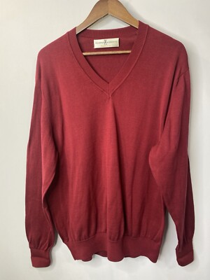 Fairway & Greene Respect For The Game Men s Red  Sweater Size Large Christmas