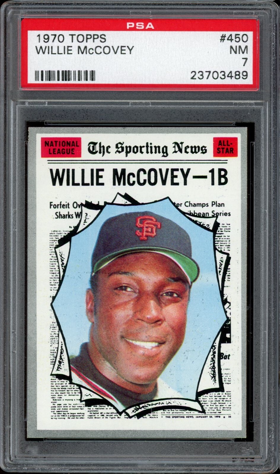 1970 Topps Baseball #450 Willie Mccovey PSA 7