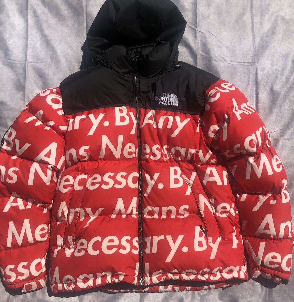 Supreme X North Face By Any Means Necessary Red Large Nuptse Supreme X North Face By Any Means Necessary Red Large Nuptse