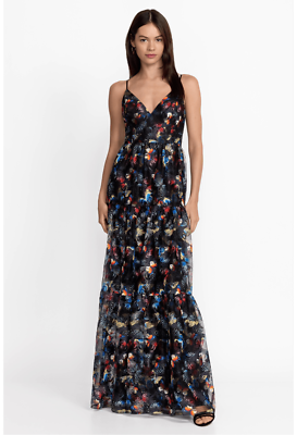 slim fit dress slacks Dave & Johnny 11338 - Long Soft Satin Ballgown Dress main image 1