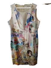 VERSACE Multicolor print Cotton Sheath Dress IT 42 / US 6