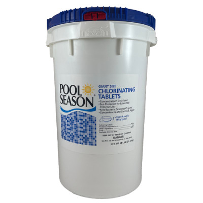Pool Season Giant Size Chlorinating Wrapped Tablets 3'' - 50 lb Tabs  NEW