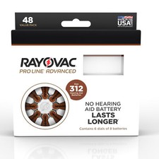 Rayovac Proline Advance Hearing Aid Batteries, Size 312 48 Batteries . Exp 2029