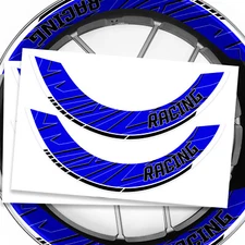 BLUE PLATINUM S24 17" Wheel Rim Decals Sticker Inner For YZF R1 R6 MT09 MT07