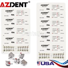 10 X AZDENT Dental Orthodontic Bracket Braces Metal Mini Roth 022 Hooks 3-4-5