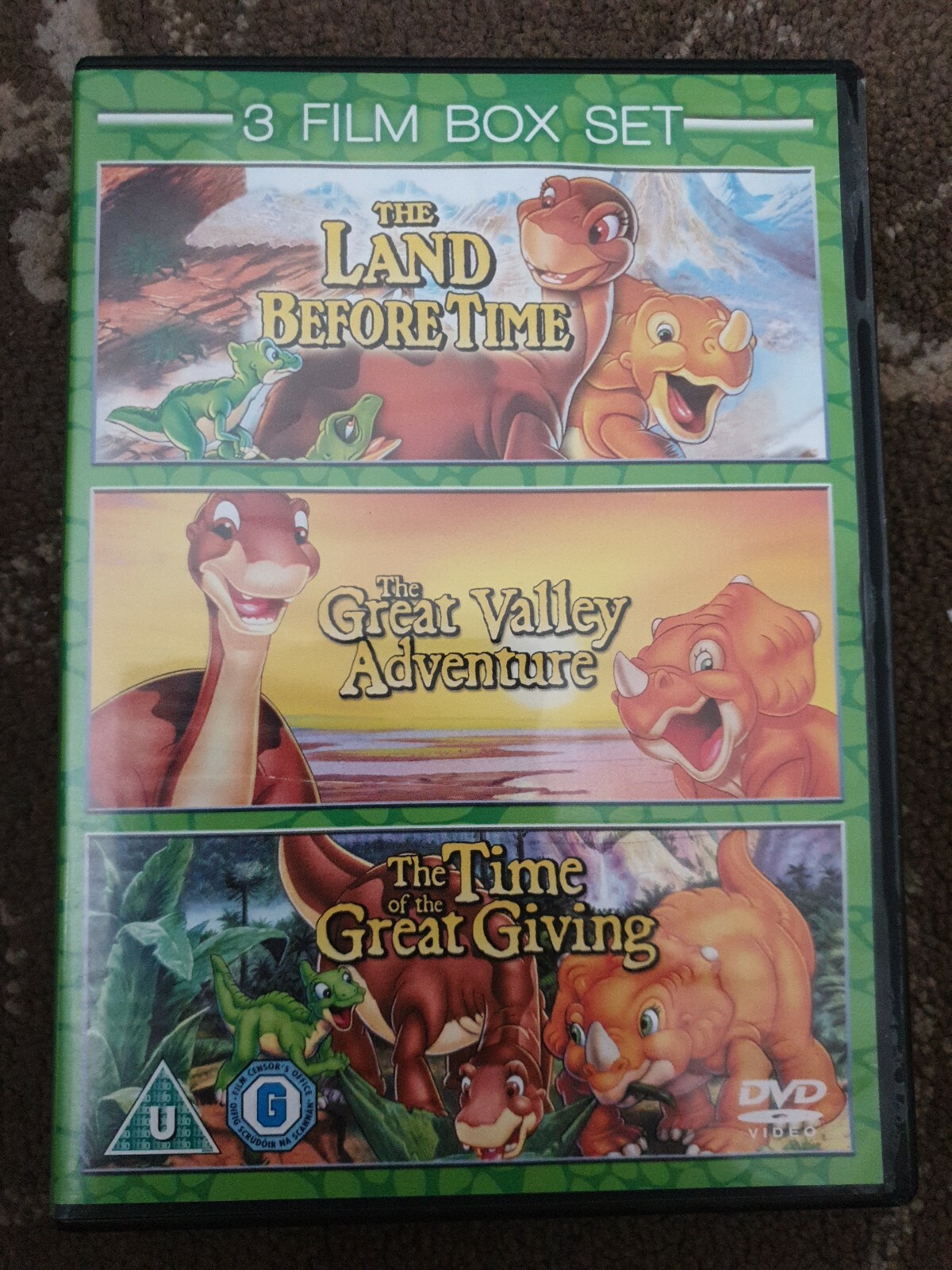 THE LAND BEFORE TIME / GREAT VALLEY ADVENTURE / TIME OF GREAT GIVING DVD 3 FILMS