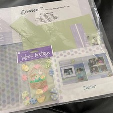 SCRAPBOOKING KIT "Easter" Scrap Jammies Supplies Paper Stickers Die Cuts Brads