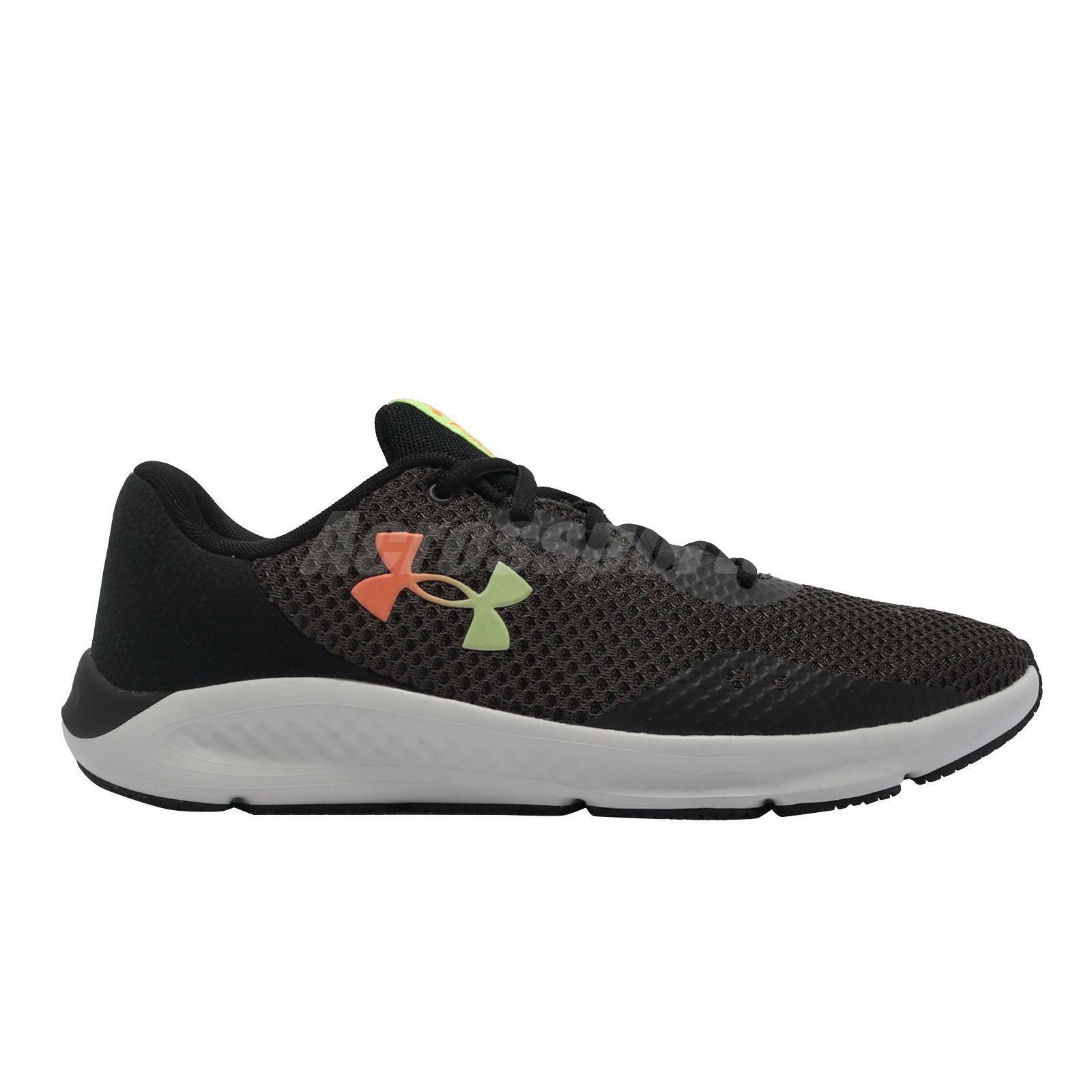 Under Armour Charged Pursuit 3 UA Black White Men Running Shoes 