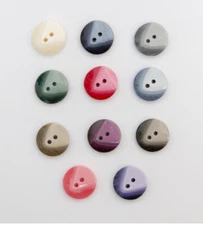 Chunky Flat 2 Hole Buttons Two Tone 18mm 20mm 25mm baby adult knitted clothes 