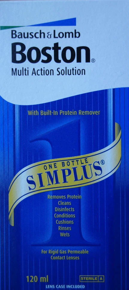 BAUSCH + LOMB 1 to 4 x 120 ml Bausch & Lomb Boston Simplus Multi-Action Contact Lens Solution