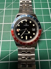 Timex Q GMT 38mm Quartz Watch Pepsi Dial