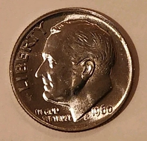 1960 P Roosevelt Dime Uncirculated 90% Silver