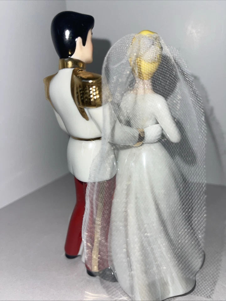 Cinderella Prince Charming Wedding Cake Topper Figurine Groom Bride Disney 5.5” - Image 4 of 4